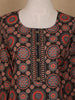 Black Floral Design Printed Cotton Salwar Suit - Diadem