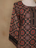 Black Floral Design Printed Cotton Salwar Suit - Diadem