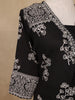 Black Floral Design Printed Cotton Salwar Suit - Diadem