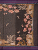 Black Floral Design Printed Kota Cotton Saree - Diadem