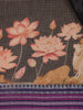 Black Floral Design Printed Kota Cotton Saree - Diadem