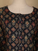 Black Floral Designed Cotton Kurti - Diadem