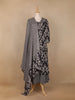 Black Floral Designed Cotton Palazzo Salwar Suit