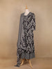 Black Floral Designed Cotton Palazzo Salwar Suit