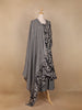 Black Floral Designed Cotton Palazzo Salwar Suit