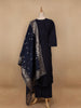 Black Floral Designed Cotton Salwar Suit - Diadem