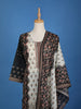 Black Floral Designed Cotton Salwar Suit - Diadem
