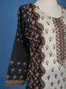 Black Floral Designed Cotton Salwar Suit - Diadem