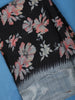 Black Floral Designed Fancy Georgette Saree - Diadem