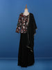 Black Floral Designed Georgette Palazzo Salwar Suit - Diadem