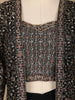Black Floral Designed Georgette Palazzo Suit - Diadem