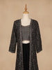 Black Floral Designed Georgette Palazzo Suit - Diadem