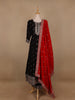 Black Floral Designed Georgette Salwar Suit