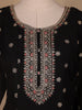 Black Floral Designed Georgette Salwar Suit