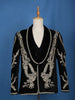 Black Floral Designed Men's Suit - Diadem