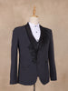 Black Floral Designed Men's Suit for Reception - Diadem