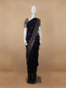 Black Floral Designed Raw Silk Saree - Diadem