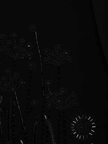 Black Floral Designed Reception Men's Suit - Diadem