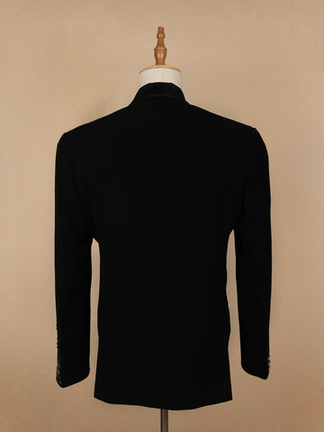 Black Floral Designed Reception Men's Suit - Diadem