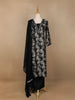 Black Floral Designed Salwar Suit - Diadem