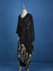 Black Floral Designed Semi Silk Salwar Suit - Diadem