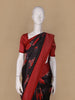 Black Floral Designed Soft Silk Saree - Diadem