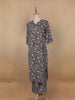 Black Floral Designed Cotton Salwar Suit - Diadem