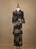 Black Floral Design Printed Cotton Salwar Suit - Diadem