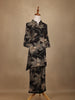 Black Floral Design Printed Cotton Salwar Suit - Diadem