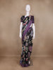 Black Floral Design Printed Kota Cotton Saree - Diadem