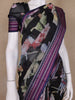Black Floral Design Printed Kota Cotton Saree - Diadem