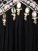 Black Floral Embroidered Bead Work Georgette Gown