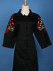 Black Floral Embroidered Cotton Salwar Suit - Diadem