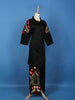 Black Floral Embroidered Cotton Salwar Suit - Diadem