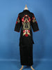 Black Floral Embroidered Cotton Salwar Suit - Diadem