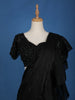 Black Floral Embroidery Organza Ready To Wear Saree with Designer Blouse - Diadem