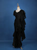 Black Floral Embroidery Organza Ready To Wear Saree with Designer Blouse - Diadem