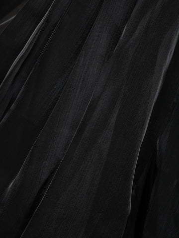 Black Floral Embroidery Organza Ready To Wear Saree with Designer Blouse - Diadem