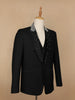 Black Floral Embroidery Rayon Men's Suit - Diadem
