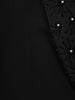Black Floral Embroidery Rayon Men's Suit - Diadem