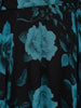 Black Floral Print Chiffon Partywear Gown - Diadem