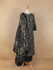Black Floral Printed Cotton Salwar Suit