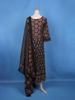 Black Floral Printed Cotton Salwar Suit - Diadem