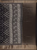 Black Floral Printed Cotton Saree - Diadem