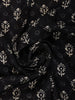 Black Floral Printed Cotton Saree - Diadem