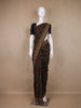 Black Floral Printed Kantha Work Chanderi Cotton Saree - Diadem
