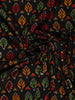 Black Floral Printed Kantha Work Chanderi Cotton Saree - Diadem