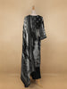 Black Floral Printed Semi Silk Salwar Suit - Diadem