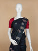 Black Floral Woven Pure Kanchipuram Silk Saree - Diadem