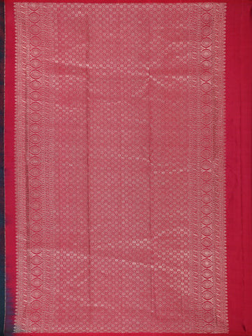 Black Floral Woven Pure Kanchipuram Silk Saree - Diadem